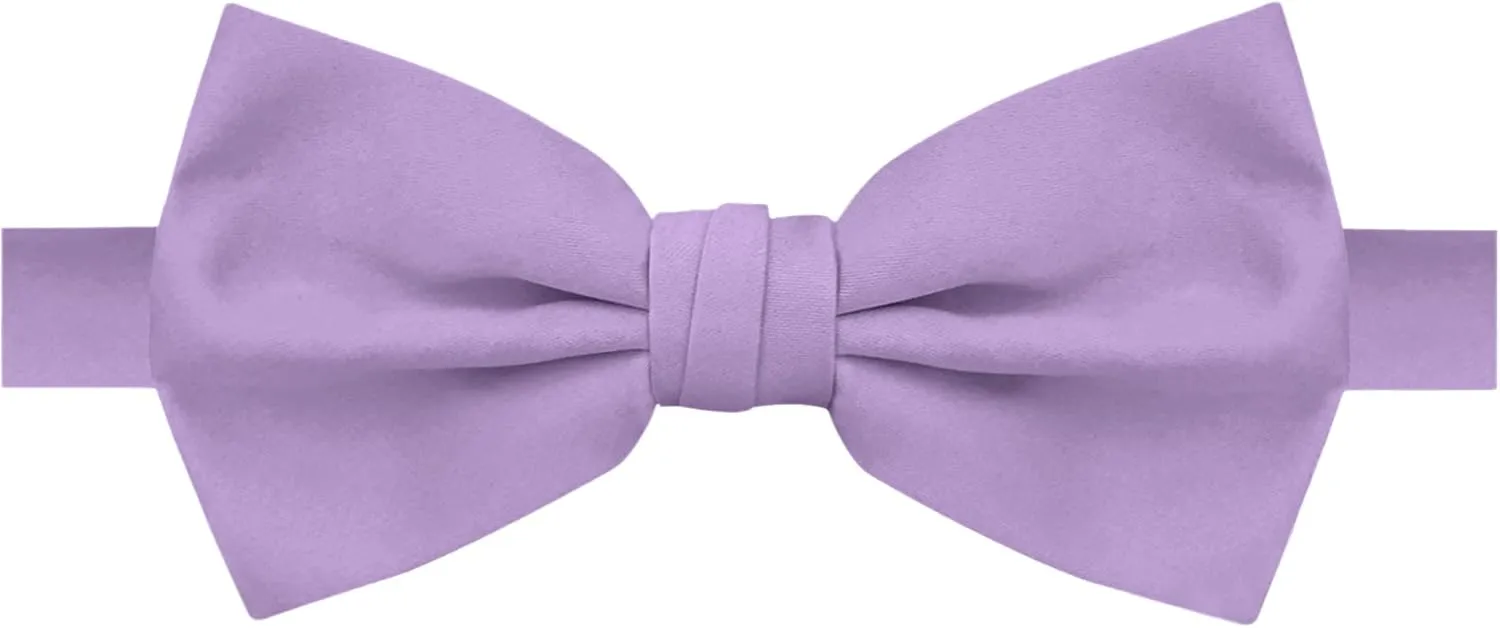Jacob Alexander 2 Piece Set Matching Father Son Men's and Young Boys' Pre-Tied Adjustable Banded Bow Tie