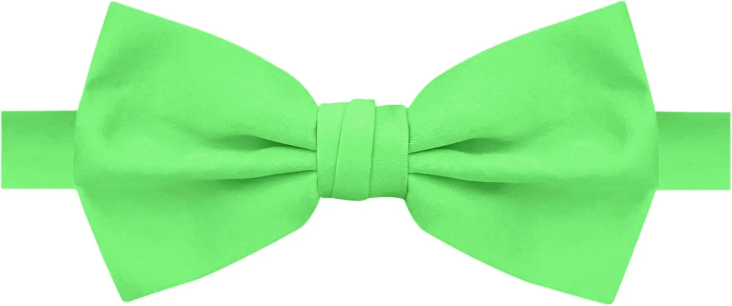Jacob Alexander 2 Piece Set Matching Father Son Men's and Young Boys' Pre-Tied Adjustable Banded Bow Tie