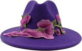 JNKIHAPOT Women's Fedora Hat Embroidered Women's Jazz Hat Fedora Hat Sombrero Hat