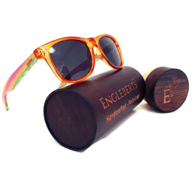 Juicy Fruit Muti-Colored Bamboo Sunglasses, Polarized with Wood Case