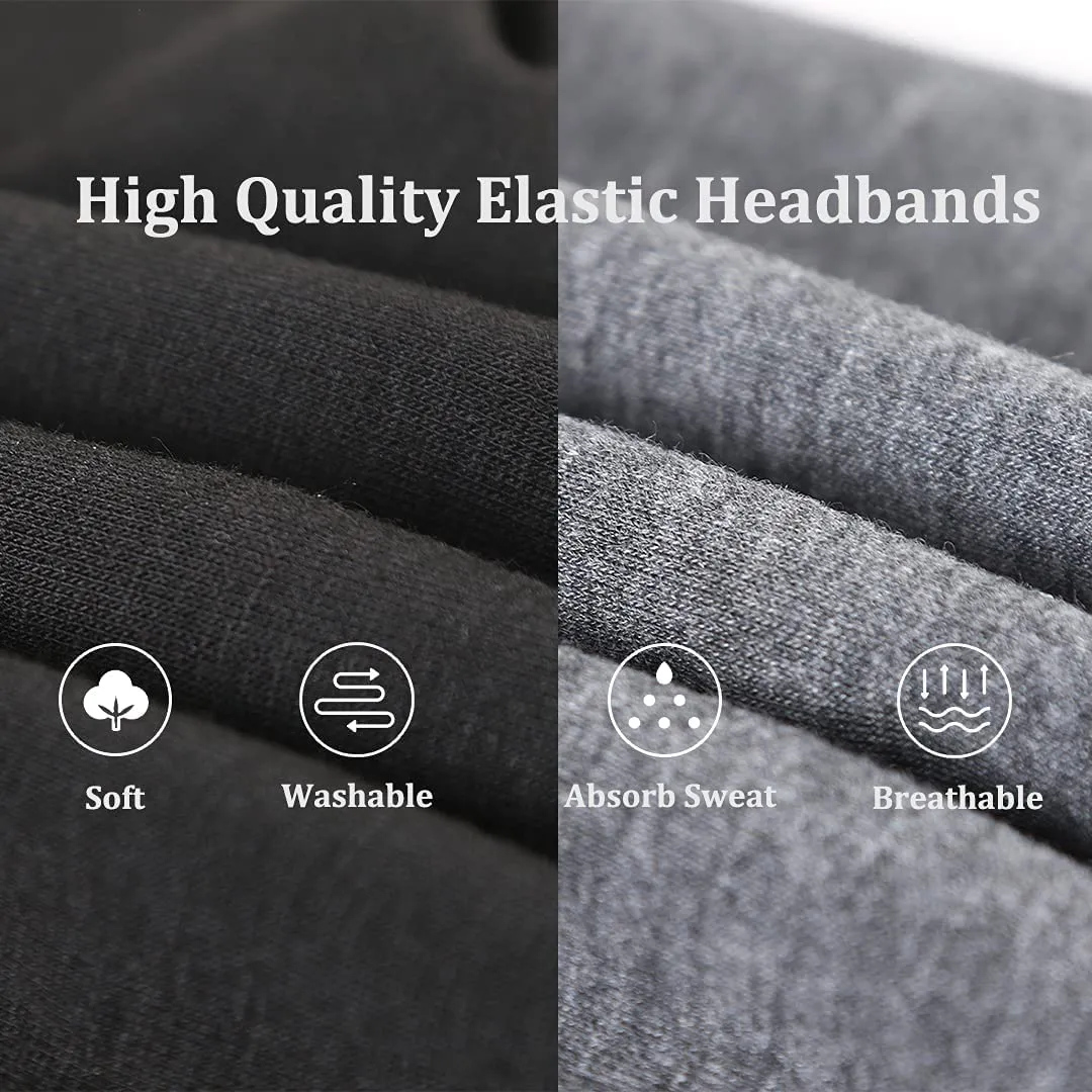 Kachanaa 6 Pcs Non-Slip Headbands for Women,Boho Hair Bands Soft Cross Elastic Head Bands Hair Accessories,Wear for Yoga Working Out Travel or Running