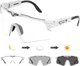 KAPVOE Photochromic Cycling Glasses Sports Sunglasses Mountain Bike Gasses Clear MTB Glasses Men Women Bicycle Riding Glasses