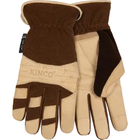 Kinco Pro 2104CR CutFlector Defender Premium Grain Buffalo Synthetic Hybrid  Leather Reinforced Fingertips, Flexible Wing Thumb Design Glove (One Dozen)