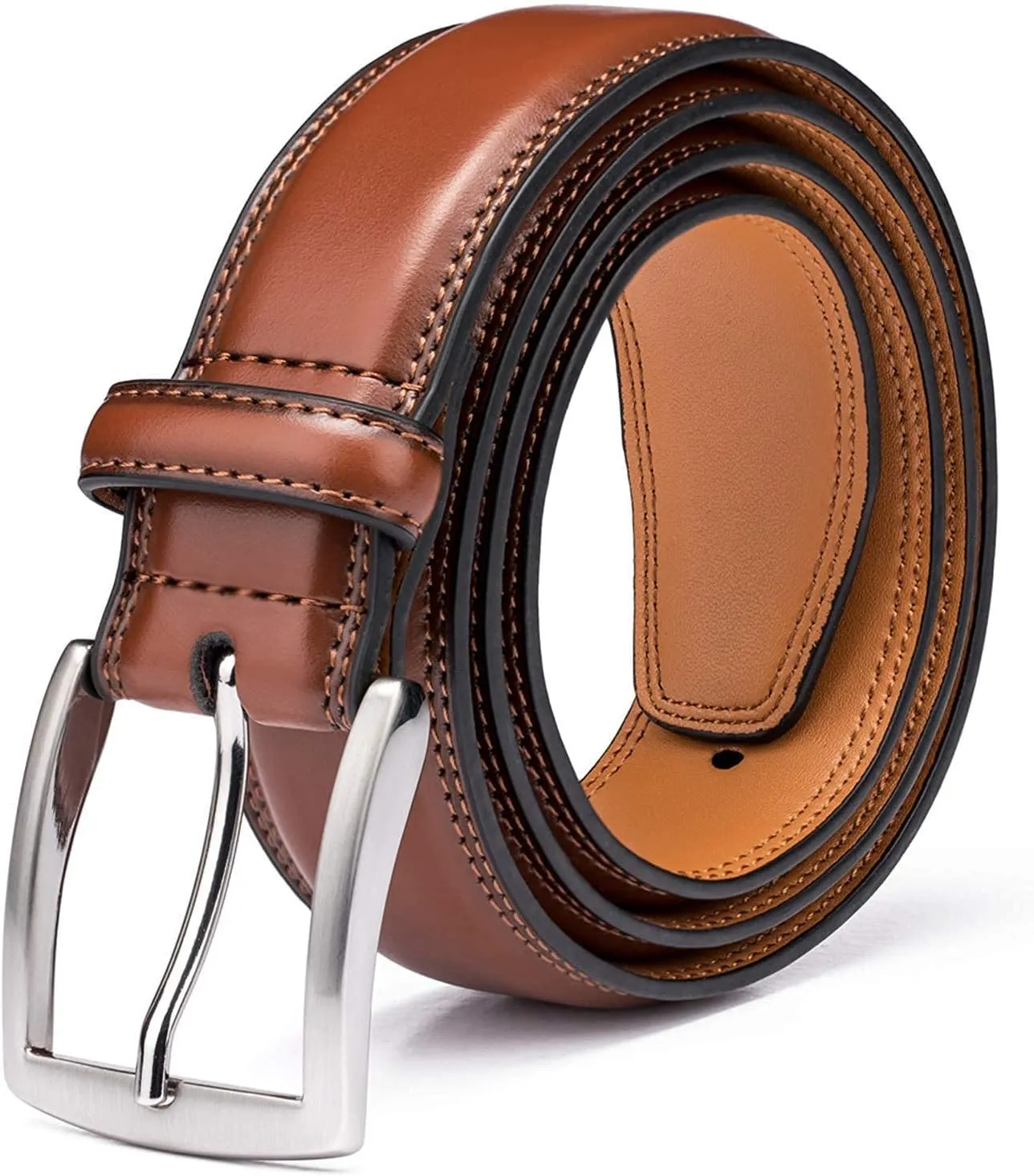 KM Legend Mens Genuine Leather Dress - Classic & Fashion For Work Business And Casual Belt
