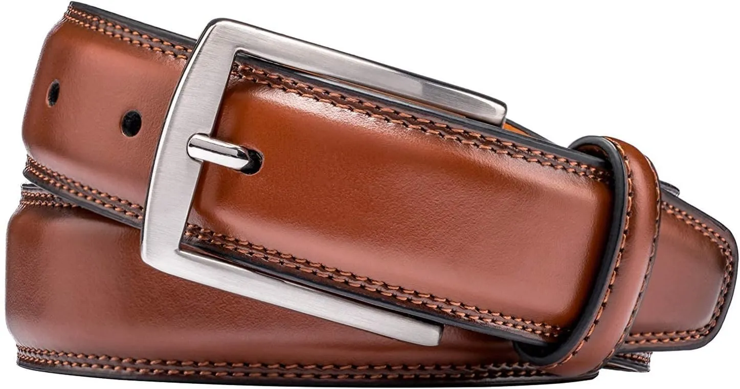 KM Legend Mens Genuine Leather Dress - Classic & Fashion For Work Business And Casual Belt