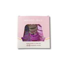 MANGO JELLY Metal Free Hair Ties (3cm) - Magic Purple 36P - Three Pack