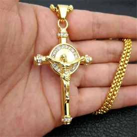 Men Necklace   Cross Pendant With Gold Jewelry