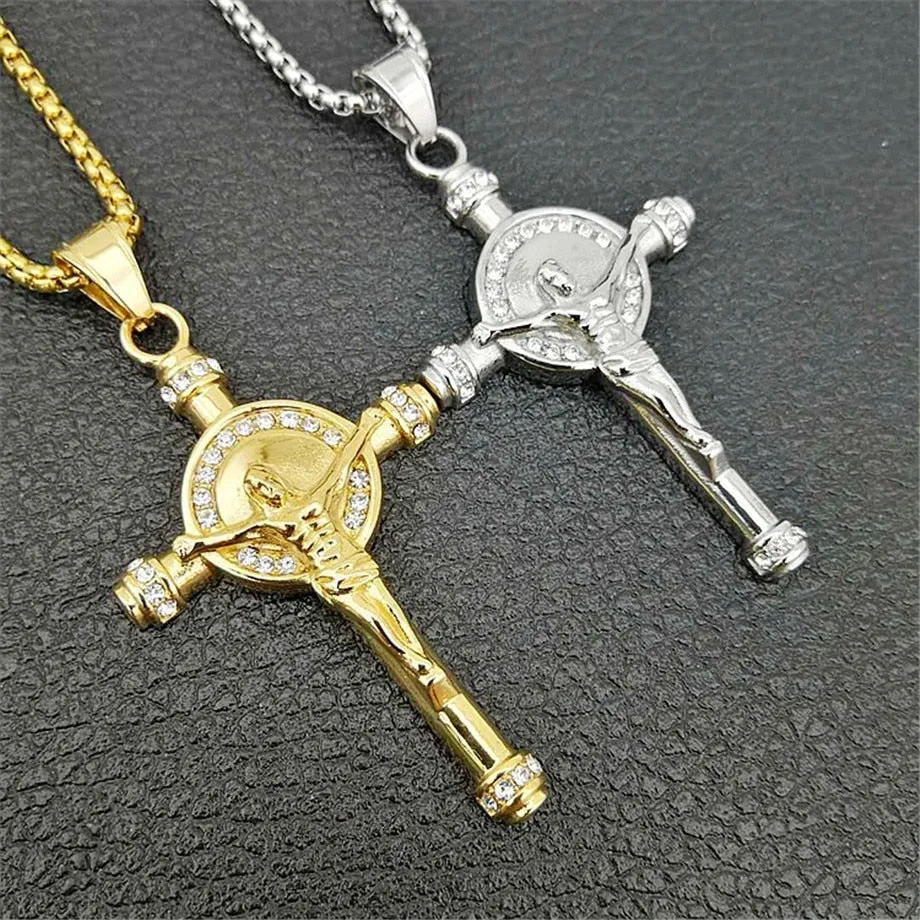 Men Necklace   Cross Pendant With Gold Jewelry