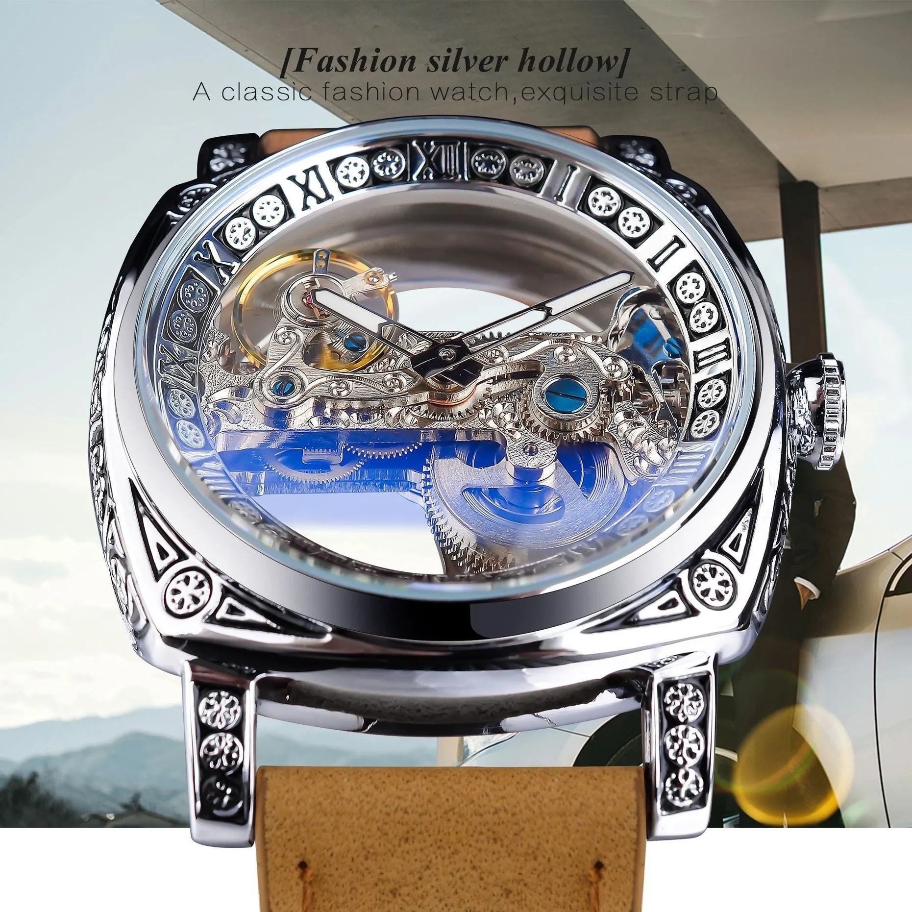 Men's Hollow Mechanical Automatic Luxury Watch