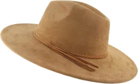 Men's Vintage Suede Hats Classic Wide Brim Fedora Hat for Women Men Church Floppy Panama Jazz Cap