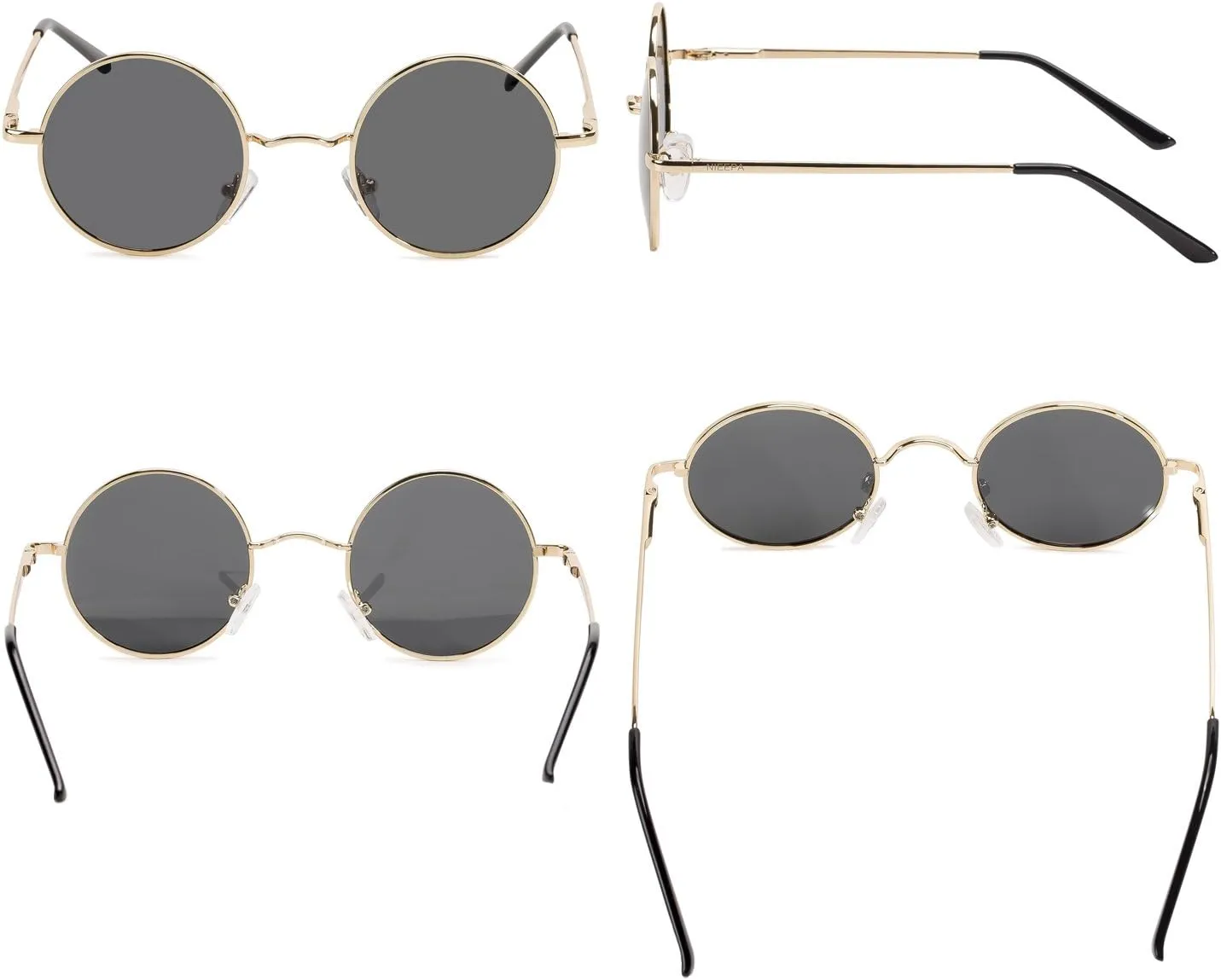 NIEEPA Vintage Small Round Polarized Hippie Sunglasses for Men Women Circle Sun Glasses NP1002