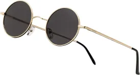 NIEEPA Vintage Small Round Polarized Hippie Sunglasses for Men Women Circle Sun Glasses NP1002