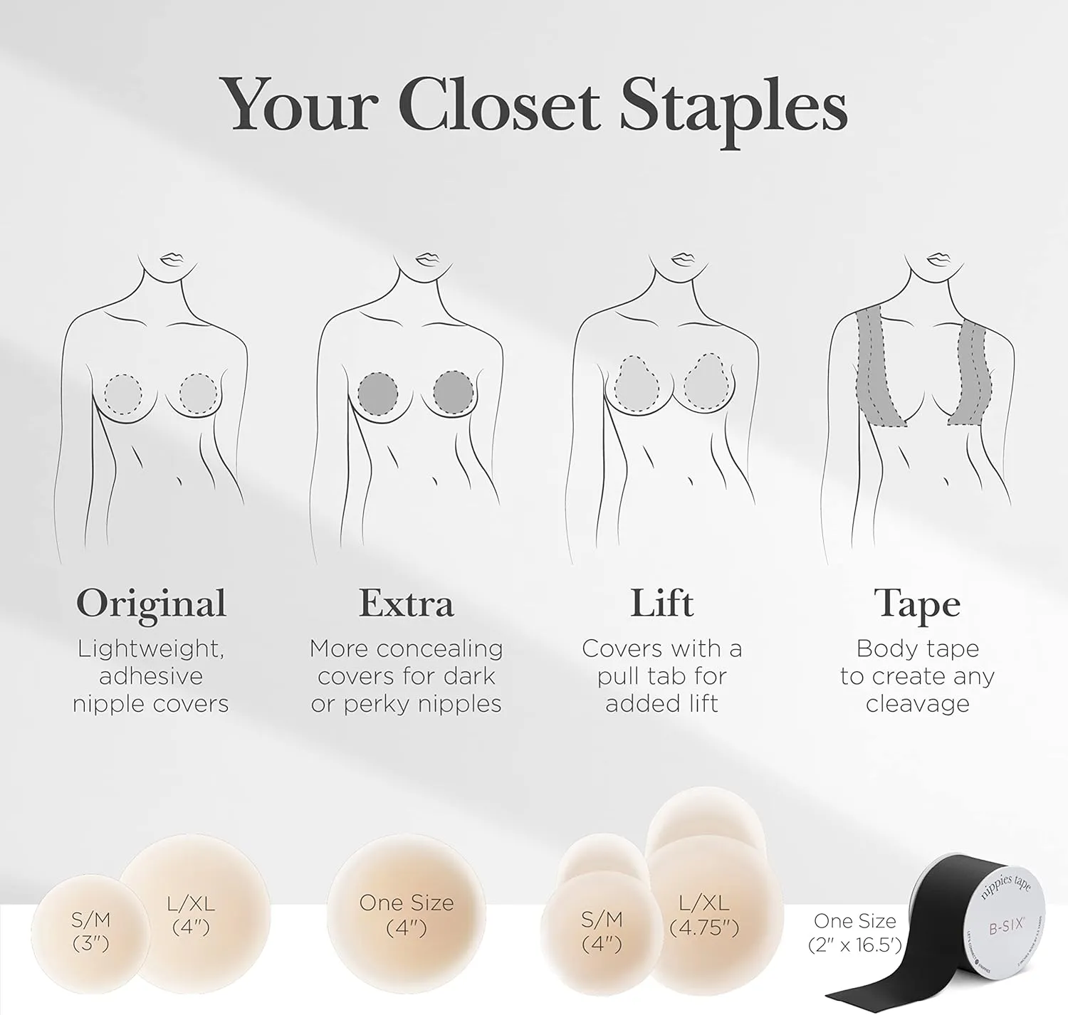 Nippies Extra Nipple Covers for Women  Thicker Adhesive Silicone Bra Pasties for Strapless Dress