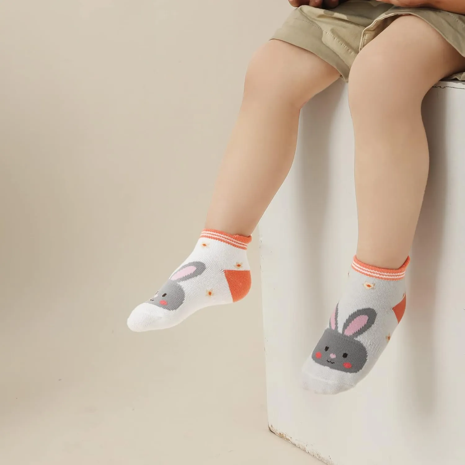 Non Slip Grip Ankle Baby Socks 12 Pack for Toddler Boys and Girls Kids,Infant Cute Cotton Baby Socks