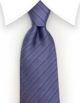 Pale Lavender Striped Silk Tie