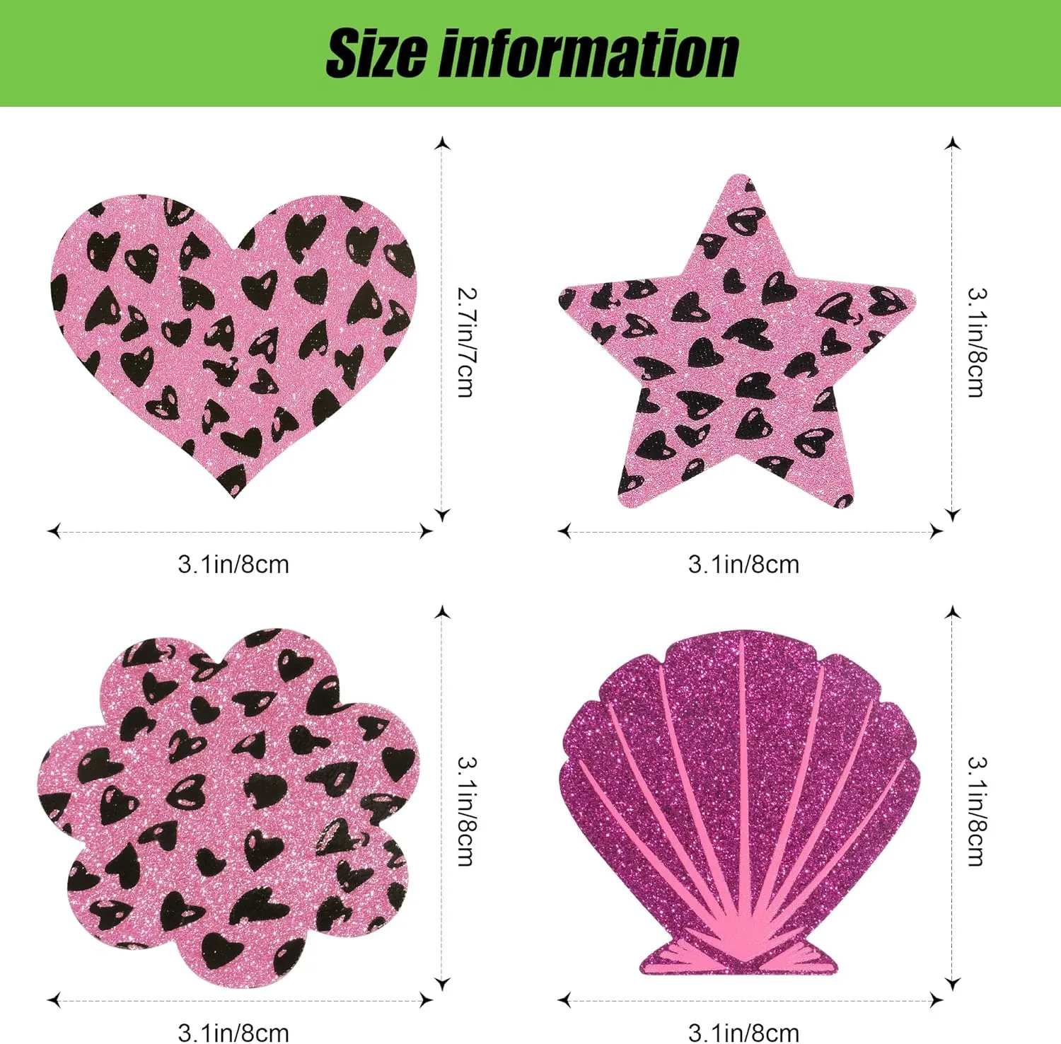 Pasties Nipple Covers Stickers for Women Rave Party Disposable Sticky Breast Petals - 12 Pairs