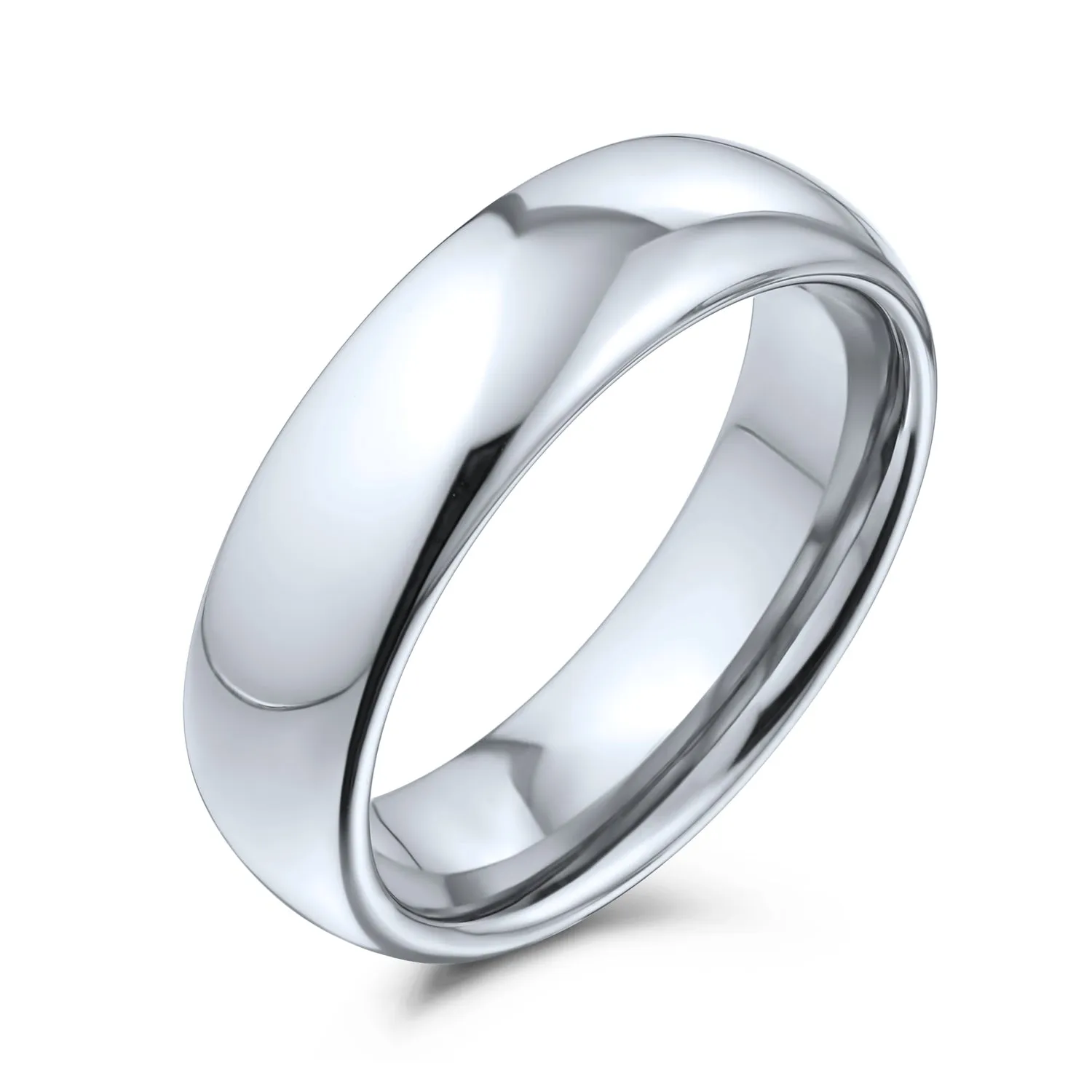 Plain Dome Tungsten Wedding Band Gold Plated Comfort Fit Ring for Men