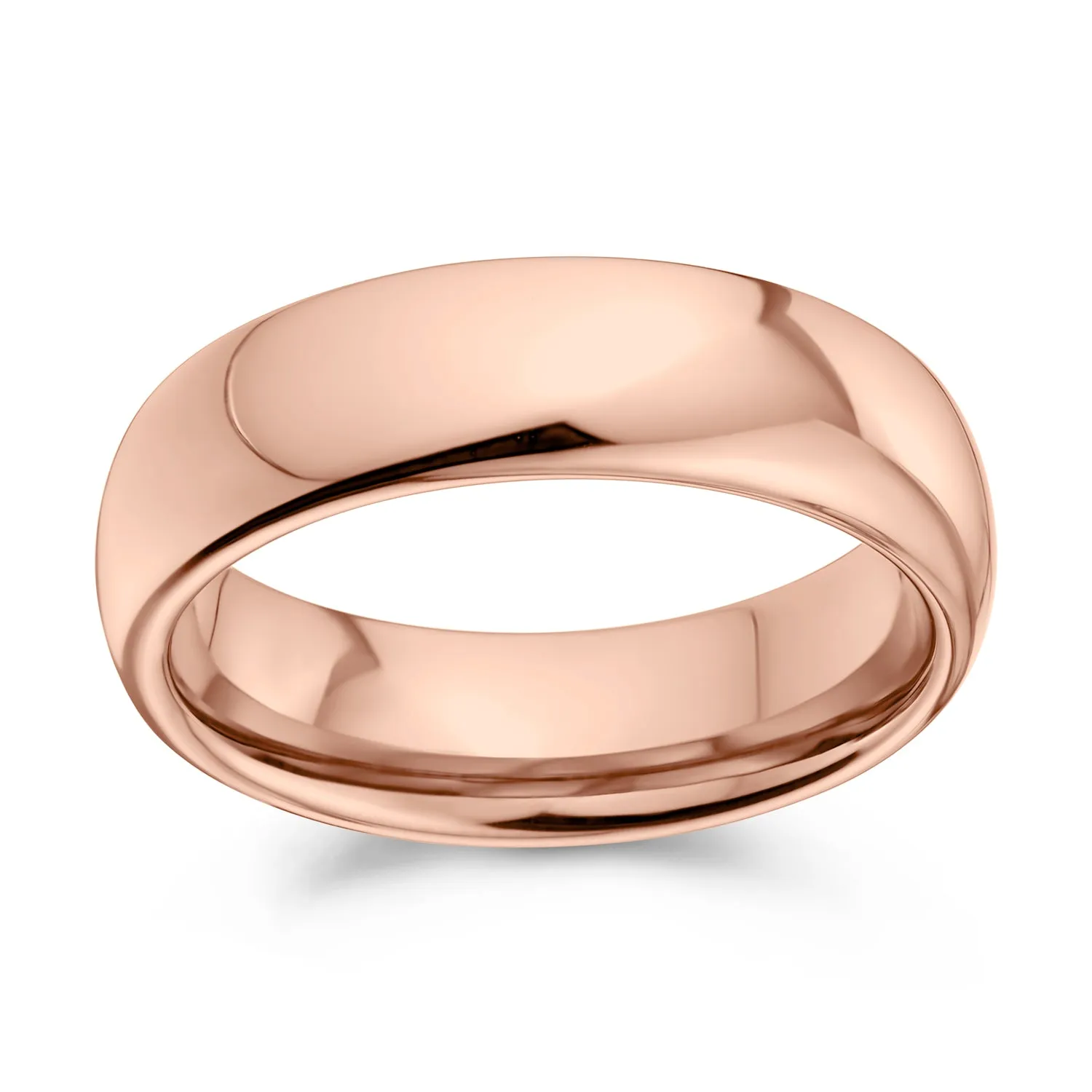 Plain Dome Tungsten Wedding Band Gold Plated Comfort Fit Ring for Men