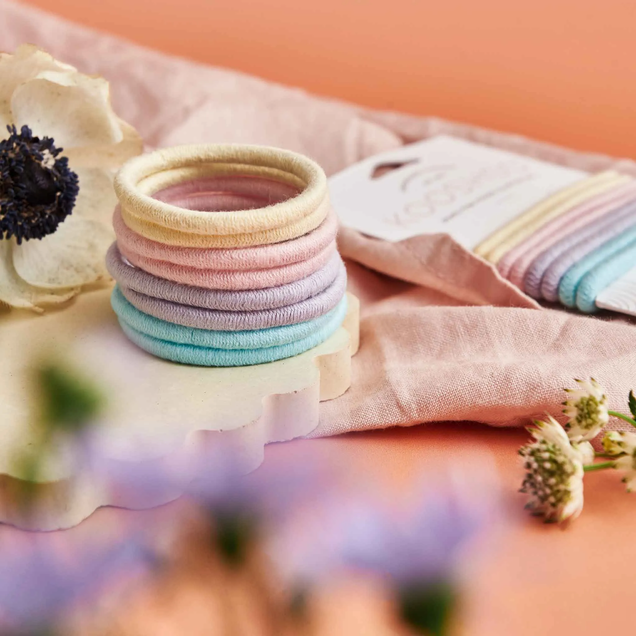 Plastic-Free Mondo Round Hair Ties (8 pack)