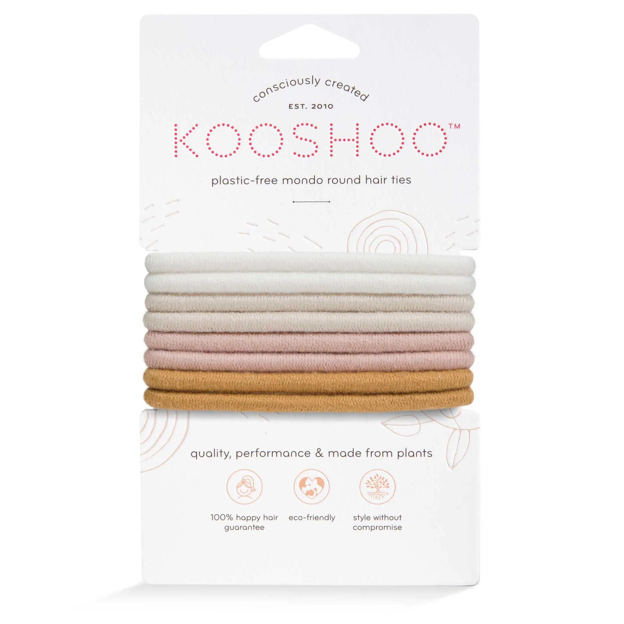 Plastic-Free Mondo Round Hair Ties (8 pack)