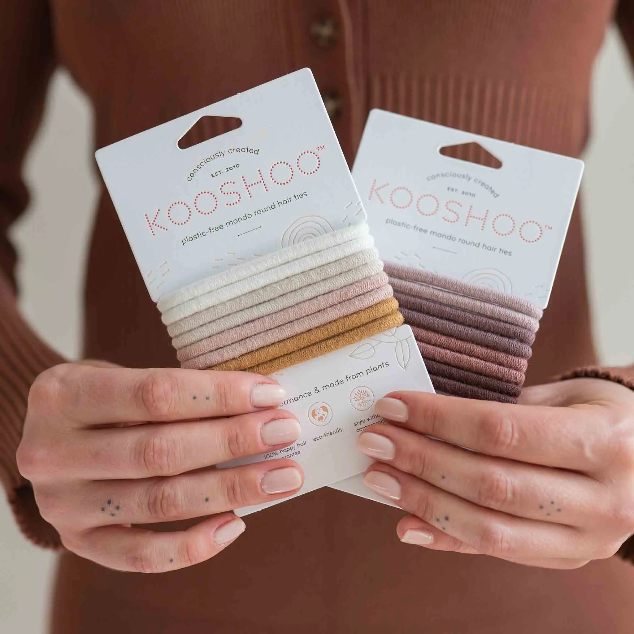 Plastic-Free Mondo Round Hair Ties (8 pack)