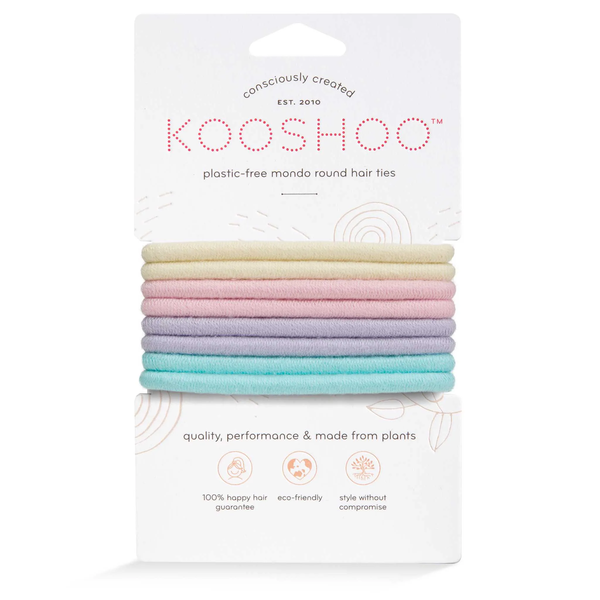 Plastic-Free Mondo Round Hair Ties (8 pack)