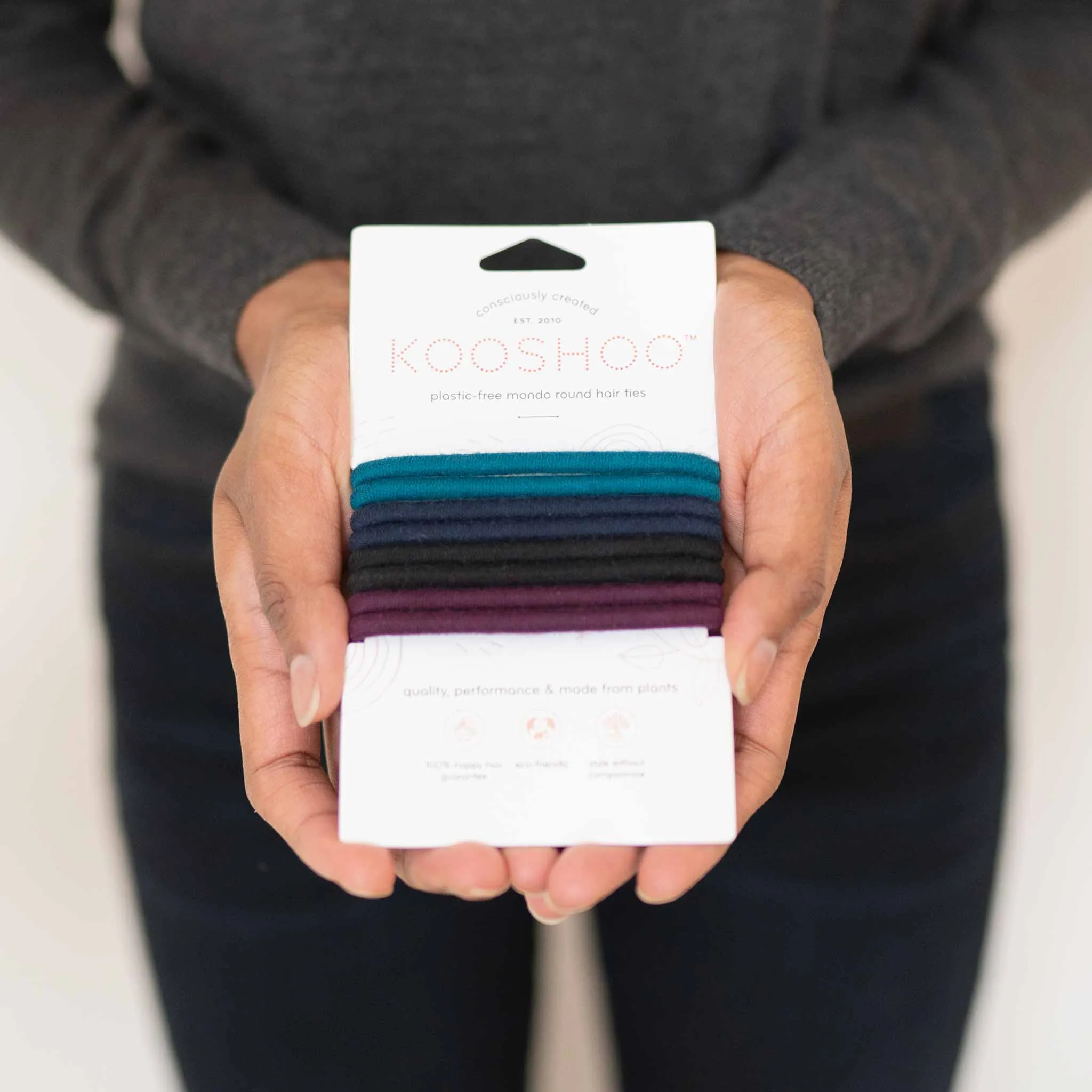Plastic-Free Mondo Round Hair Ties (8 pack)