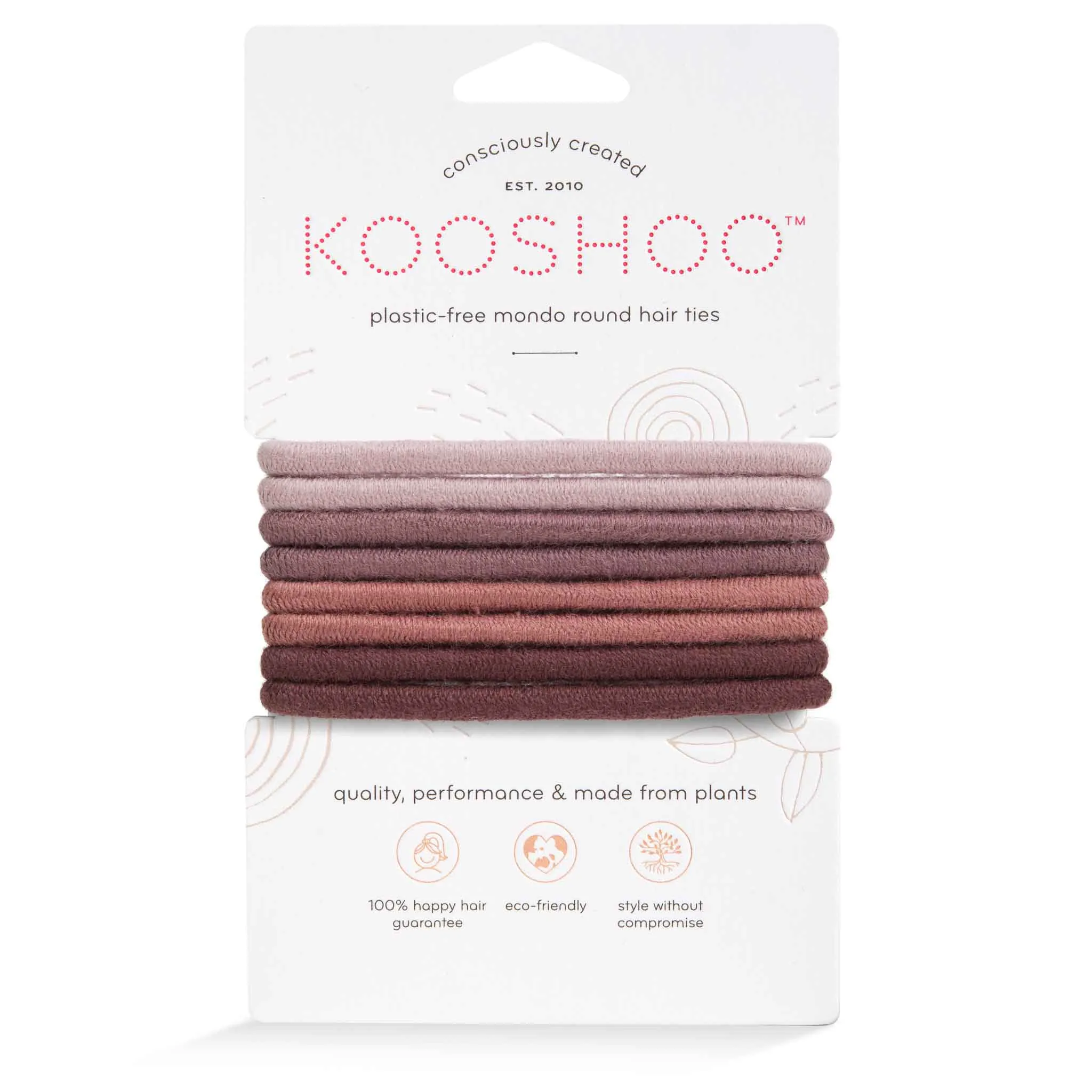 Plastic-Free Mondo Round Hair Ties (8 pack)
