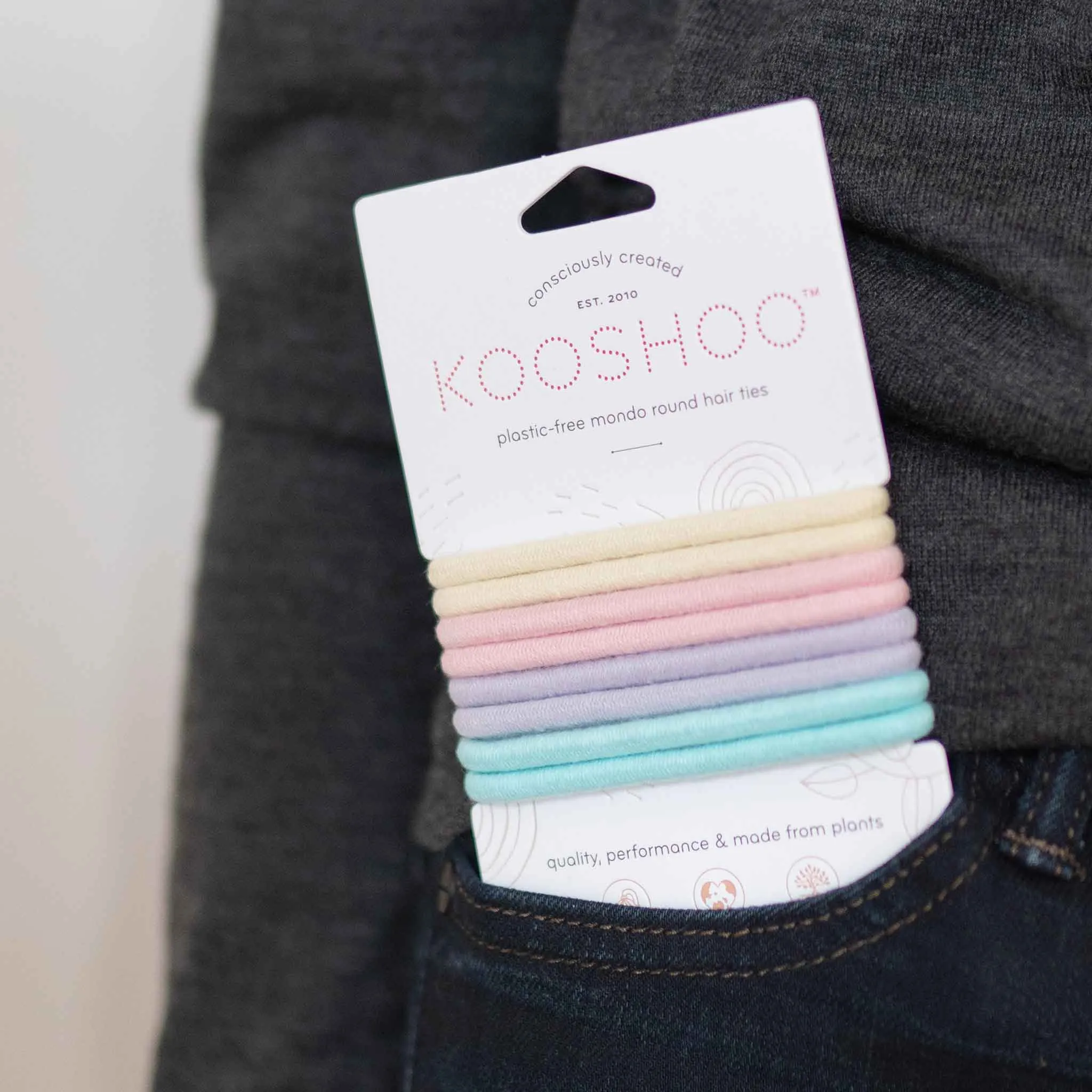 Plastic-Free Mondo Round Hair Ties (8 pack)