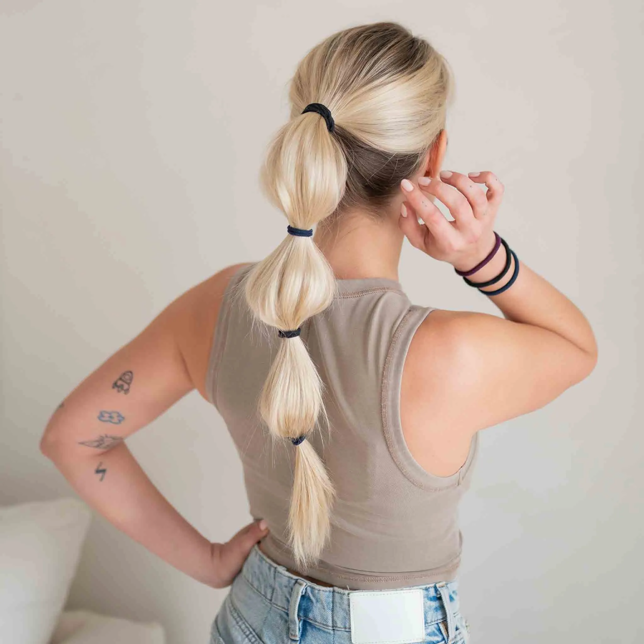 Plastic-Free Mondo Round Hair Ties (8 pack)