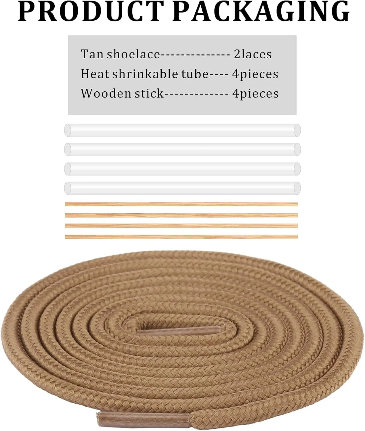 Polyester Shoelaces for Sperry Boat Shoes, 5/32"(4mm) Round Shoe Laces Strings with Needle Replacement Kit