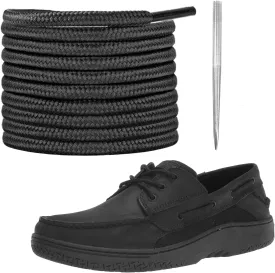 Polyester Shoelaces for Sperry Boat Shoes, 5/32"(4mm) Round Shoe Laces Strings with Needle Replacement Kit