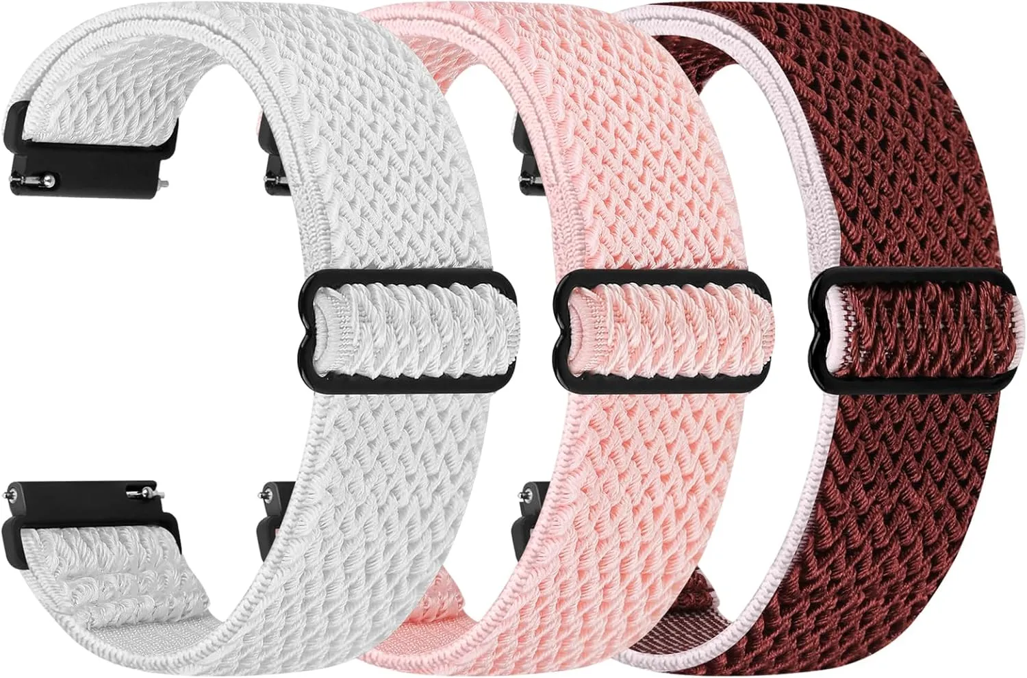 Quick Release Watch Band - Choice of Width -18mm 19mm 20mm 22mm 24mm Watch Bands, Solo Loop Adjustable Elastic Nylon Watch Straps Replacement Wristband for Men Women