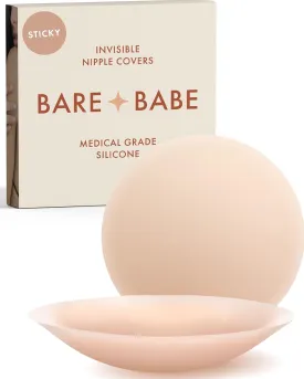 Reusable Silicone Nipple Covers - Waterproof, Nude, 4 Shades - Sticky Breast Stickers for Strapless Dress