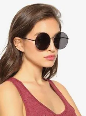 Round, Aviator Sunglasses (For Men & Women, Red, Black)