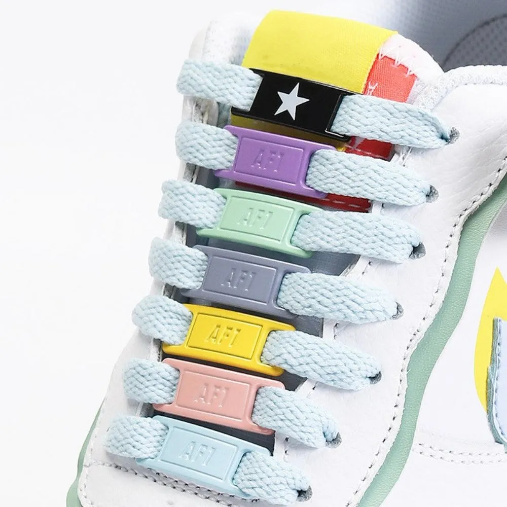 shoelaces decoration buckles rainbow color stylish shoestrings buckle ✈️ free.shipping