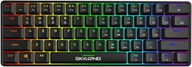 SKYLOONG 60% Mechanical Keyboard,Full Keys Programmable,RGB Portable Small Compact Waterproof Gaming Keyboard 61 Keys Gateron Blue Switchs Hot Swappable Keyboard for PC Mac Laptop Computer