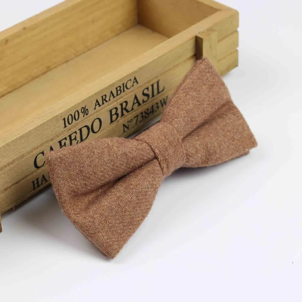 Superior Classical Formal Wool Cotton Bow Tie Gravata Multiple Colors Houndstooth Pattern Necktie Mens Luxury Tie Tweed Bowtie