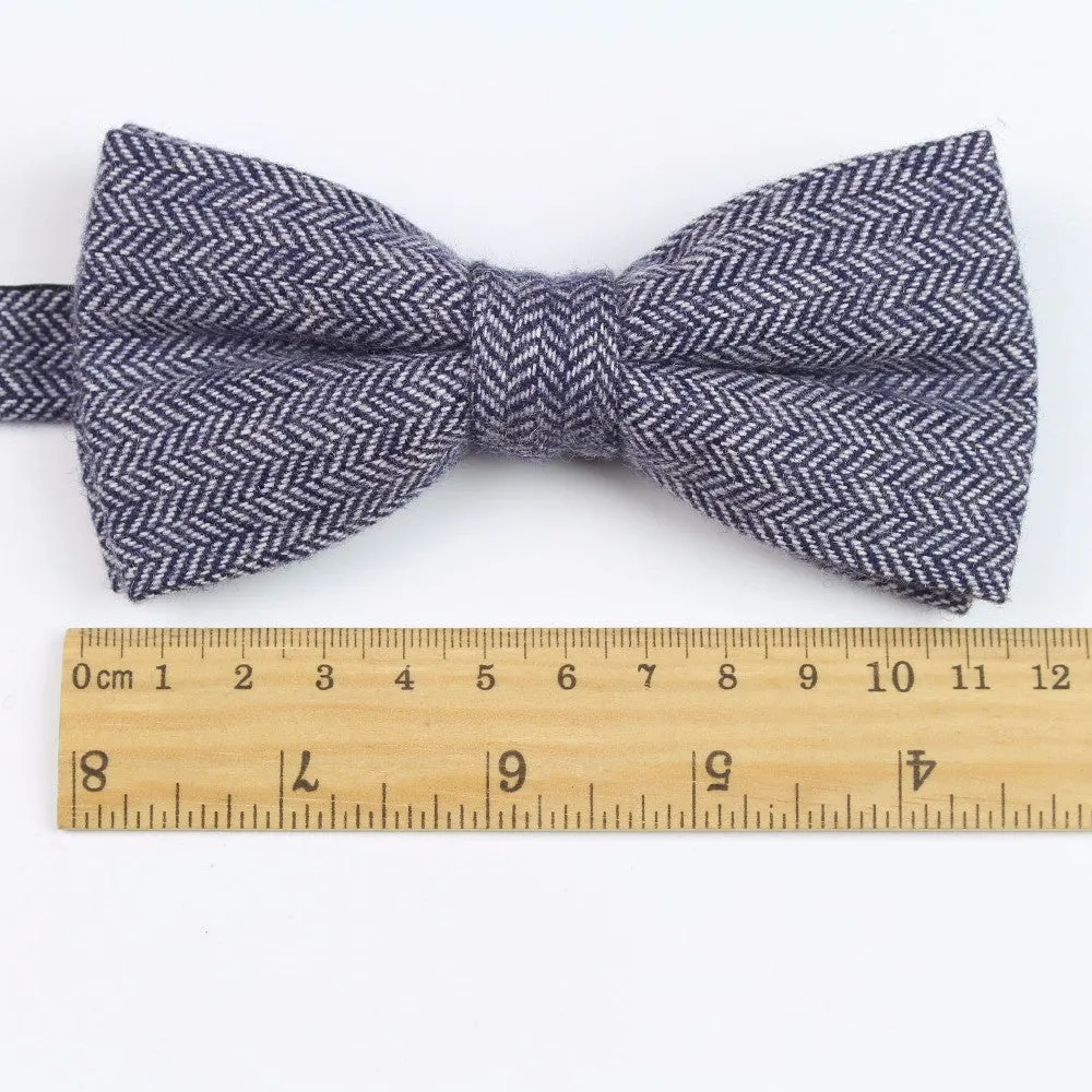Superior Classical Formal Wool Cotton Bow Tie Gravata Multiple Colors Houndstooth Pattern Necktie Mens Luxury Tie Tweed Bowtie
