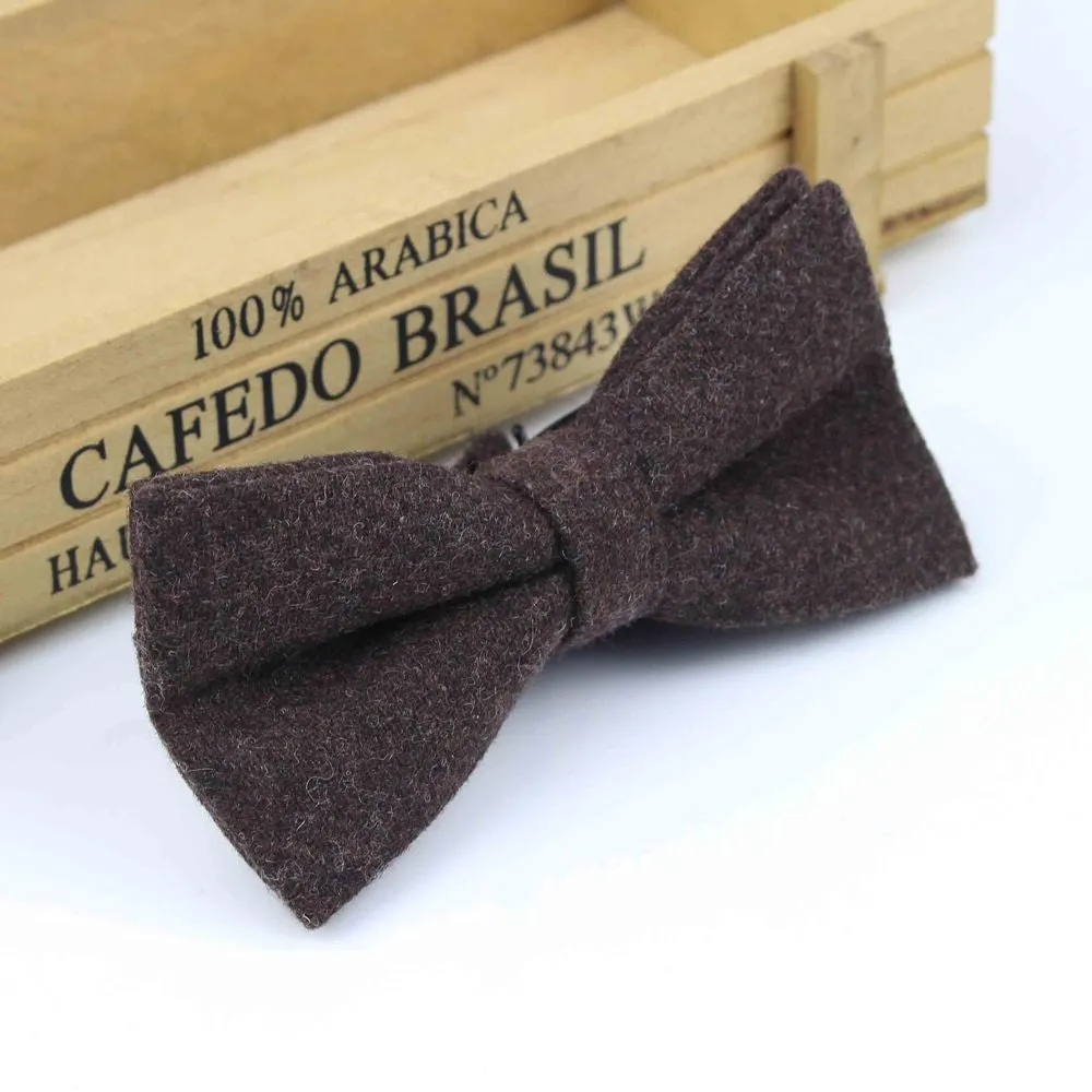 Superior Classical Formal Wool Cotton Bow Tie Gravata Multiple Colors Houndstooth Pattern Necktie Mens Luxury Tie Tweed Bowtie