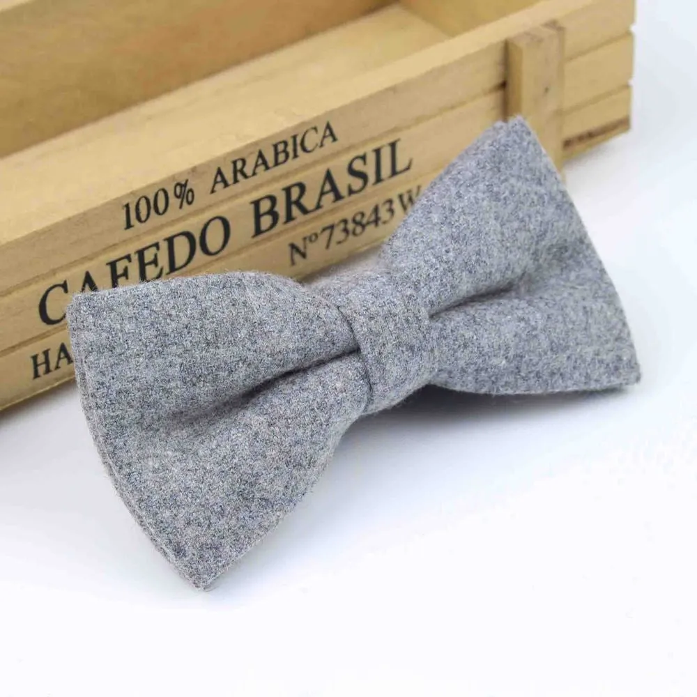 Superior Classical Formal Wool Cotton Bow Tie Gravata Multiple Colors Houndstooth Pattern Necktie Mens Luxury Tie Tweed Bowtie