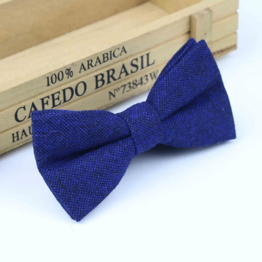 Superior Classical Formal Wool Cotton Bow Tie Gravata Multiple Colors Houndstooth Pattern Necktie Mens Luxury Tie Tweed Bowtie