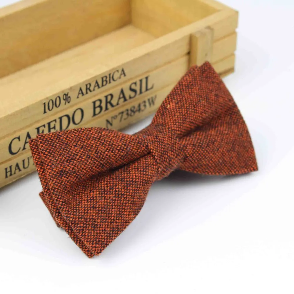 Superior Classical Formal Wool Cotton Bow Tie Gravata Multiple Colors Houndstooth Pattern Necktie Mens Luxury Tie Tweed Bowtie