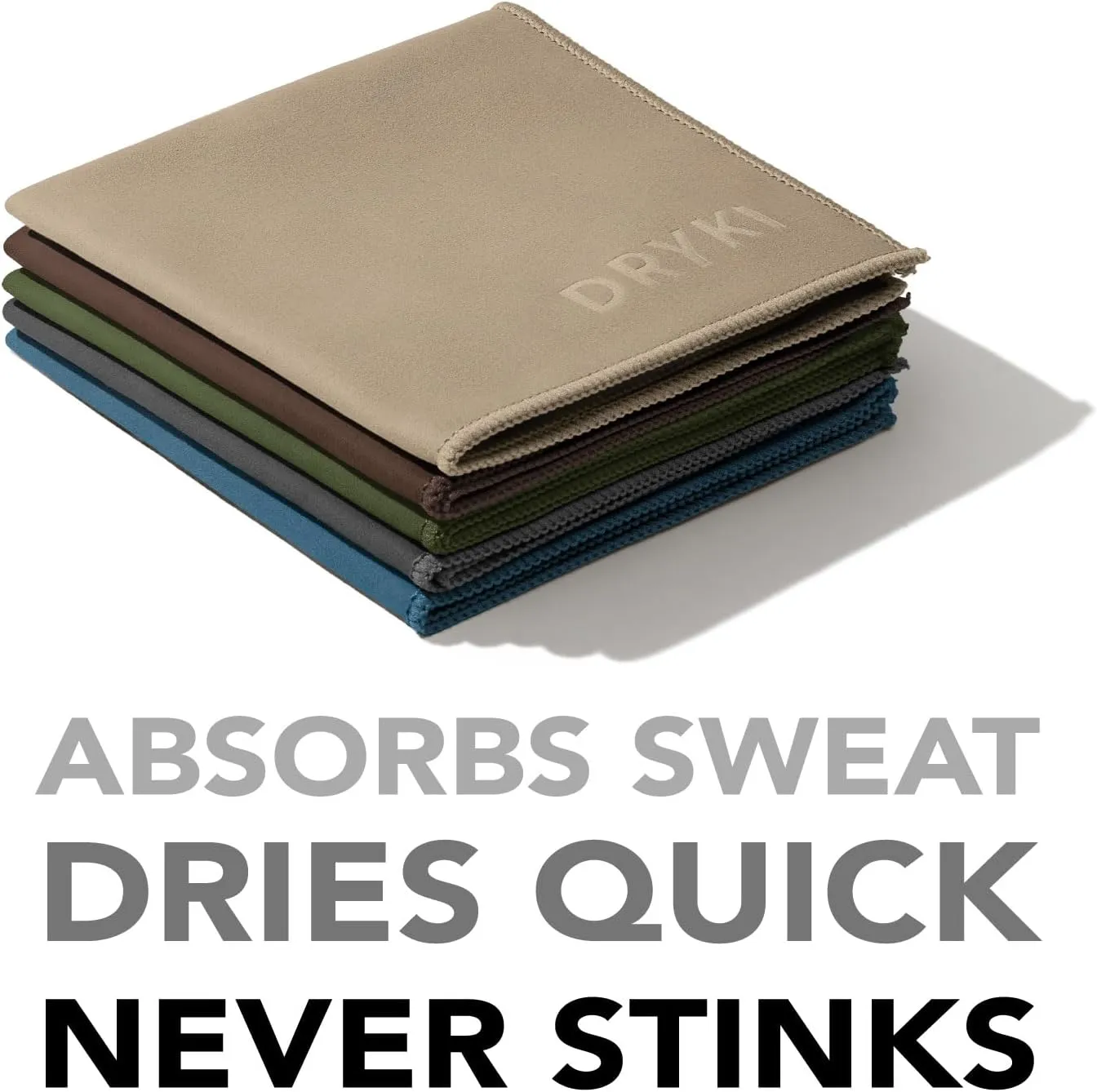 Sweat Absorbing Handkerchiefs - The Original Quick-Dry Microfiber Sweat Rags & Towels for Face, Hands, & Body - Perfect for Gym, Sports, and Work (Forest: 5 Pack)