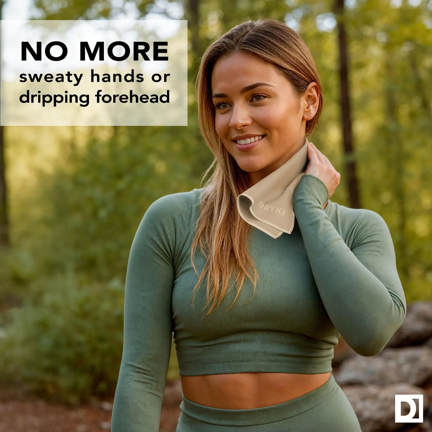 Sweat Absorbing Handkerchiefs - The Original Quick-Dry Microfiber Sweat Rags & Towels for Face, Hands, & Body - Perfect for Gym, Sports, and Work (Forest: 5 Pack)