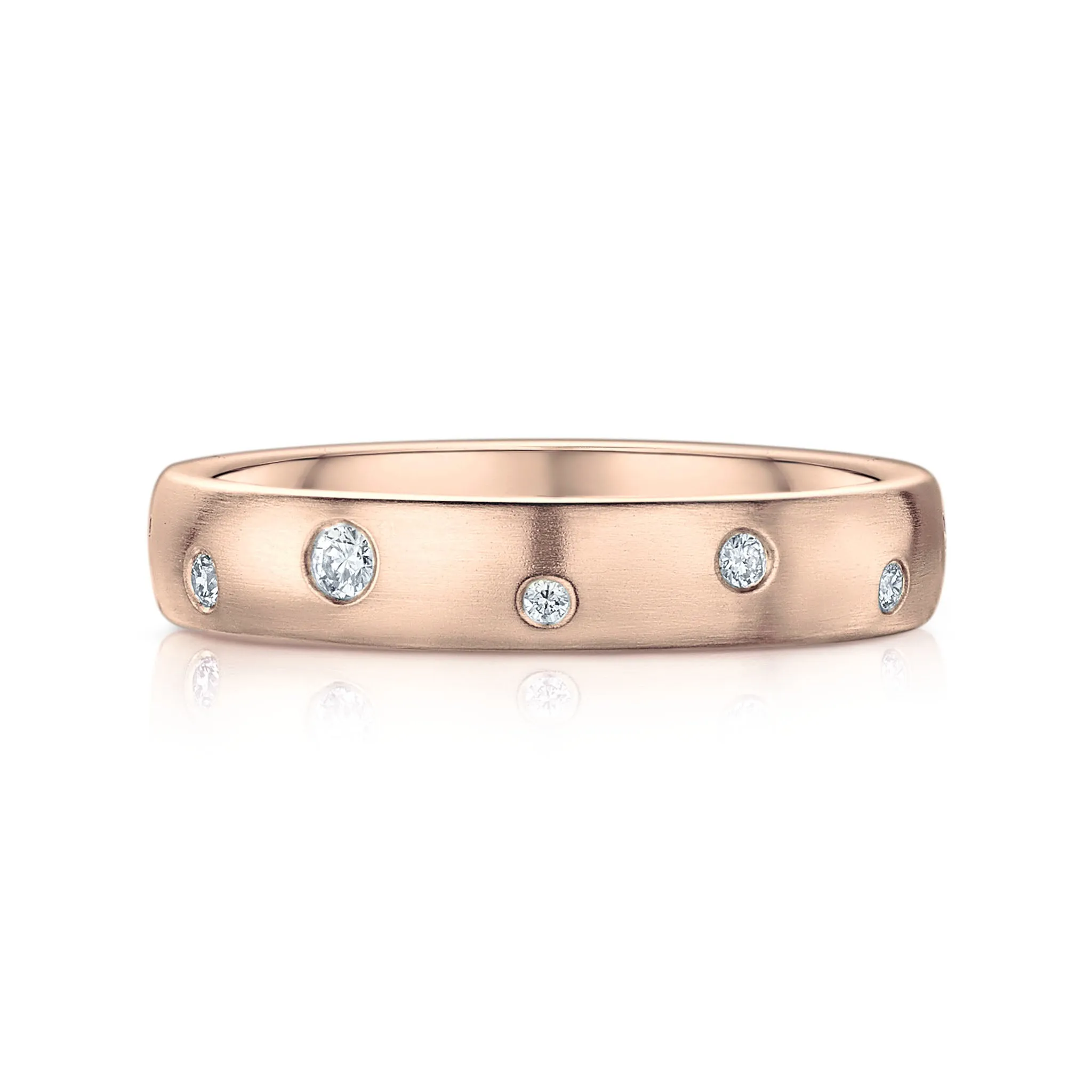 Traditional 12-diamond 4mm Constellation Ring in 9ct Rose Gold
