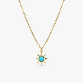 Turquoise Sun Necklace, Winona