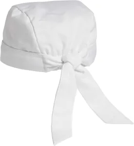 Uncommon Threads Elastic Back Skull Cap Chef Hat with Ties