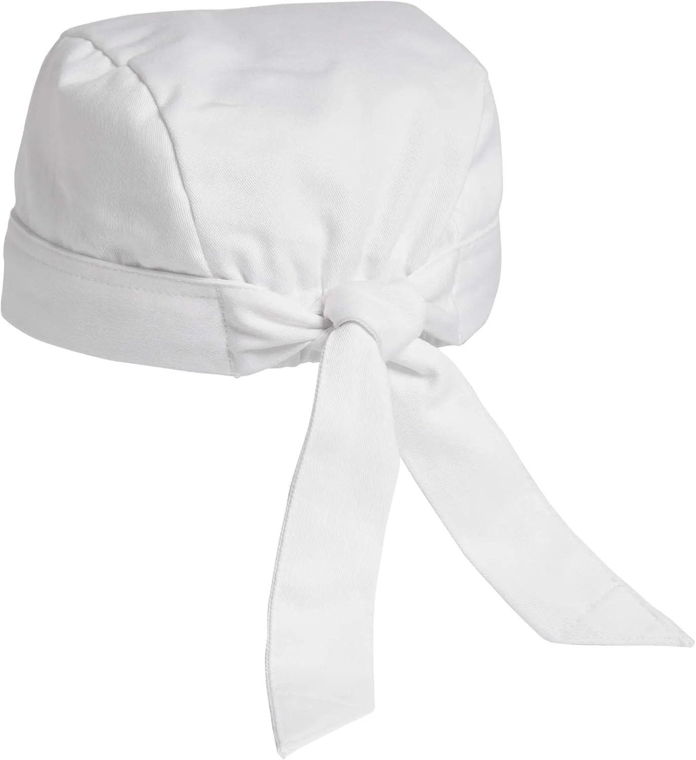 Uncommon Threads Elastic Back Skull Cap Chef Hat with Ties