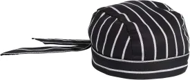 Uncommon Threads Elastic Back Skull Cap Chef Hat with Ties